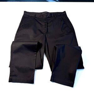 Transit Par Such Black Cotton Buttonfly Black Trousers Size 4